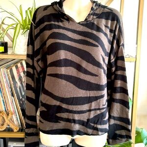 Anthropologie Striped Sweater Hoodie Pullover ✨Size Med ✨ $128 Cozy Boho